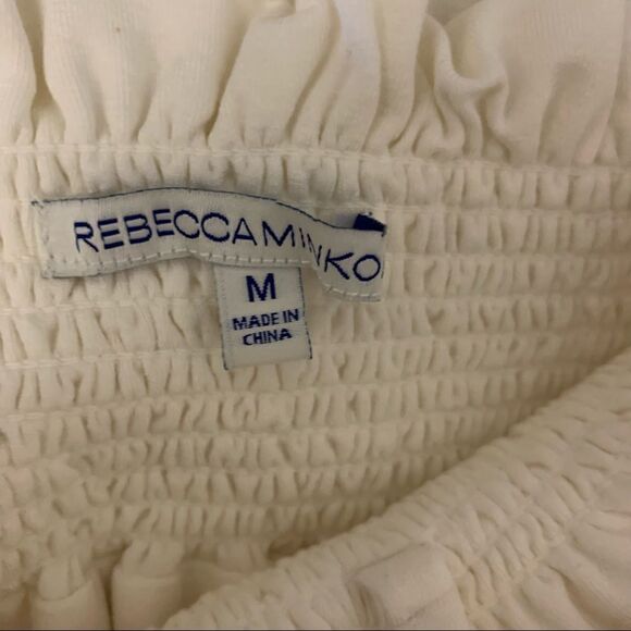 Rebecca Minkoff White Off the Shoulder Blouse Size Medium - Picture 3 of 7